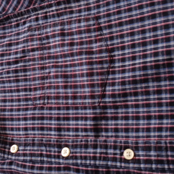 Just a Cheap Shirt Men's Plaid Long Sleeve Button- Down.  Size S. Red, Blue. - Picture 13 of 15